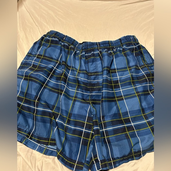 Blue Plaid Shorts - Picture 1 of 3